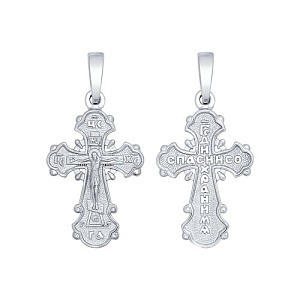 Подвеска крест из серебра SOKOLOV 94120140