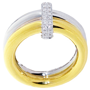 Кольцо с бриллиантом Арт-Модерн 010655-Ж/Б