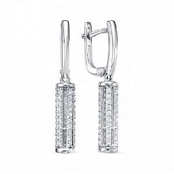 Серьги из серебра АЛЬКОР 02-1640/00КЦ-00