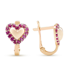 Серьги детские из золота РОСТЗОЛОТО 2068