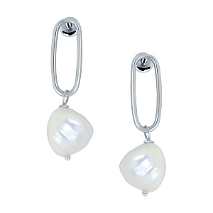 Серьги пуссеты из серебра Серебро России 18991PWRH