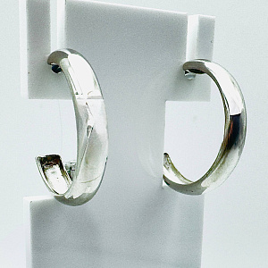 Серьги пуссеты из серебра СБК1800С