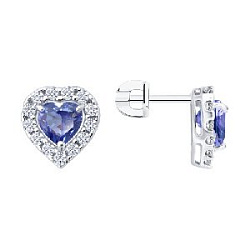 Серьги пуссеты из серебра SOKOLOV 94027366