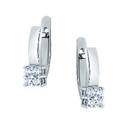 Серьги с бриллиантом МЭЮЗ 79916