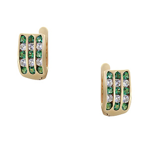 Серьги детские из золота РОСТЗОЛОТО 0904