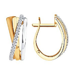 Серьги с бриллиантом SOKOLOV 1021540 №25 56