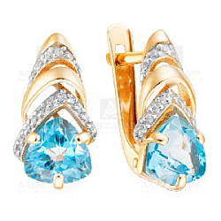 Серьги из золота кл3761а-78-01
