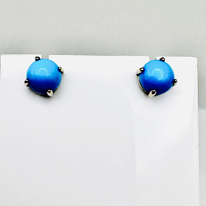 Серьги пуссеты из серебра АРИНА 1003362-01210-B