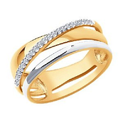 Кольцо с бриллиантом SOKOLOV 1011993 №24 222