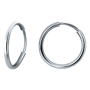 Серьги кольца из серебра Золотник 21-001