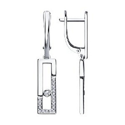 Серьги с бриллиантом SOKOLOV 1021403 №25 40