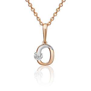 Подвеска буквы из золота Платина 03-3119-О-501-1111-38