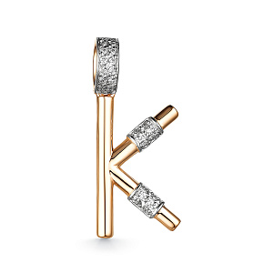 Подвеска буквы из золота CORONA П4958