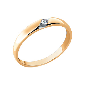 Кольцо обручальное с бриллиантом АРИНА 1040511-11240