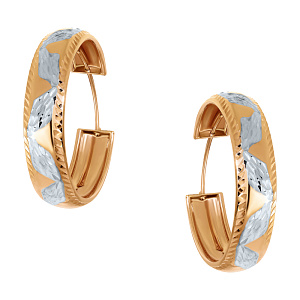 Серьги кольца из золота Магнат А 021024