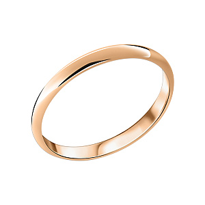 Кольцо обручальное из красного золота 110032