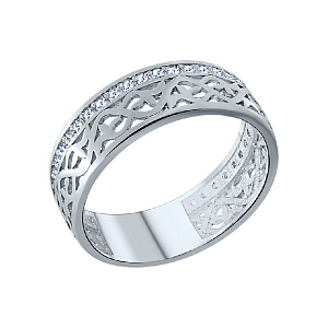 Кольцо обручальное из серебра Jeda 2731.1