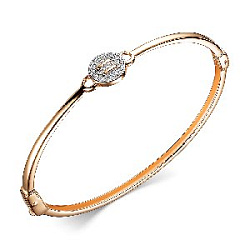 Браслет жесткий из золота CORONA Бр4900