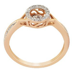 Кольцо помолвочное с бриллиантом Бриант RRI22722BRTD