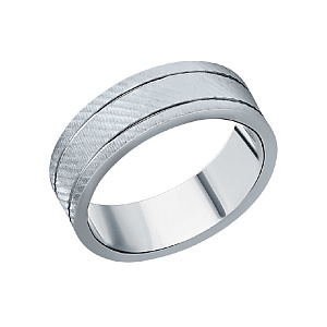 Кольцо обручальное из серебра Серебро России СТА142-6