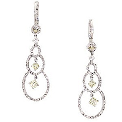 Серьги с бриллиантом Бриант EW00443D