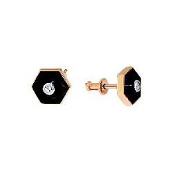 Серьги пуссеты из золота CORONA с4885