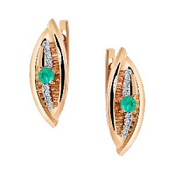 Серьги с бриллиантом АЛЬКОР 25770-101