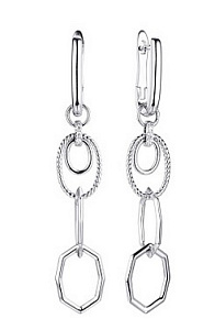 Серьги из серебра Silver Sky CZ-E03374-X-W-X