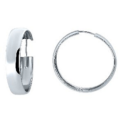 Серьги кольца из серебра Аврора 82165