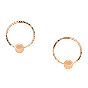 Серьги кольца из золота RUSGOLDART 200205ш 1 10