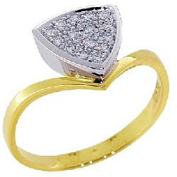 Кольцо с бриллиантом Арт-Модерн 010550-Ж/Б