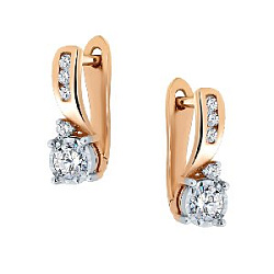 Серьги с бриллиантом Бриант ER46351D