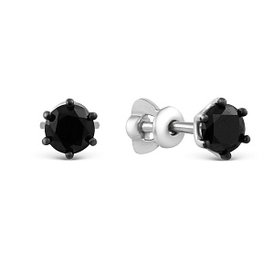 Серьги пуссеты из серебра Серебро России с-7255р416