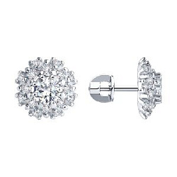 Серьги пуссеты из серебра SOKOLOV 94025268