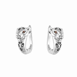 Серьги из серебра Марказит HE1679