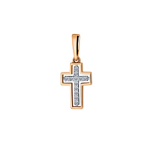 Подвеска крест с бриллиантом АРИНА 1018613-11140