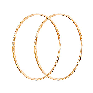 Серьги кольца из серебра Сильвер Лайн с726ап