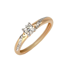 Кольцо помолвочное с бриллиантом Бриант RRI21247ND