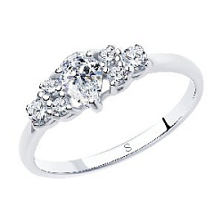 Кольцо из серебра SOKOLOV 94011290