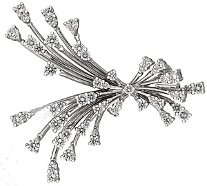 Брошь с бриллиантом Арт-Модерн 070235