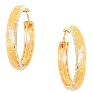 Серьги кольца из золота Магнат А 021034