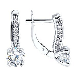 Серьги из серебра SOKOLOV 94-120-02639-1