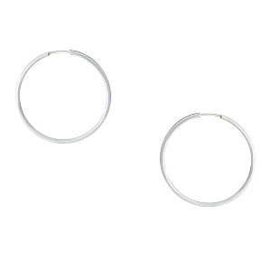 Серьги кольца из серебра Золотник 21-005-родий