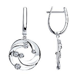 Серьги из серебра SOKOLOV 94023466