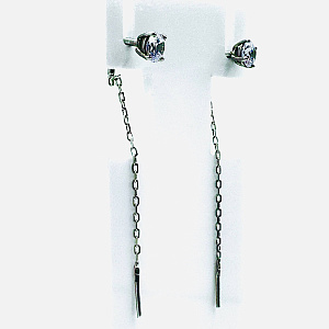 Серьги продежки из серебра СЦП1573В