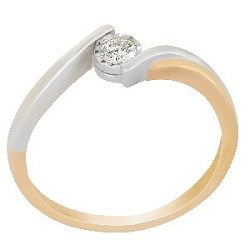 Кольцо помолвочное с бриллиантом Бриант RRI9799TMD