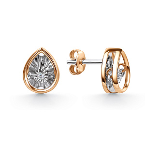 Серьги пуссеты с бриллиантом grigoriev 12-11-51202-11-00