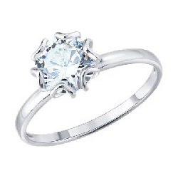 Кольцо помолвочное из серебра SOKOLOV 94014866