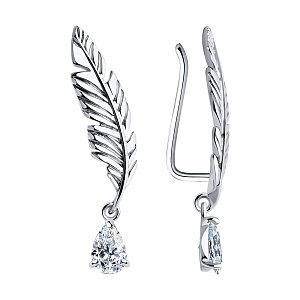 Серьги клаймберы из серебра SOKOLOV 94026408