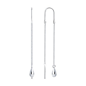 Серьги продежки из серебра SOKOLOV 94025005